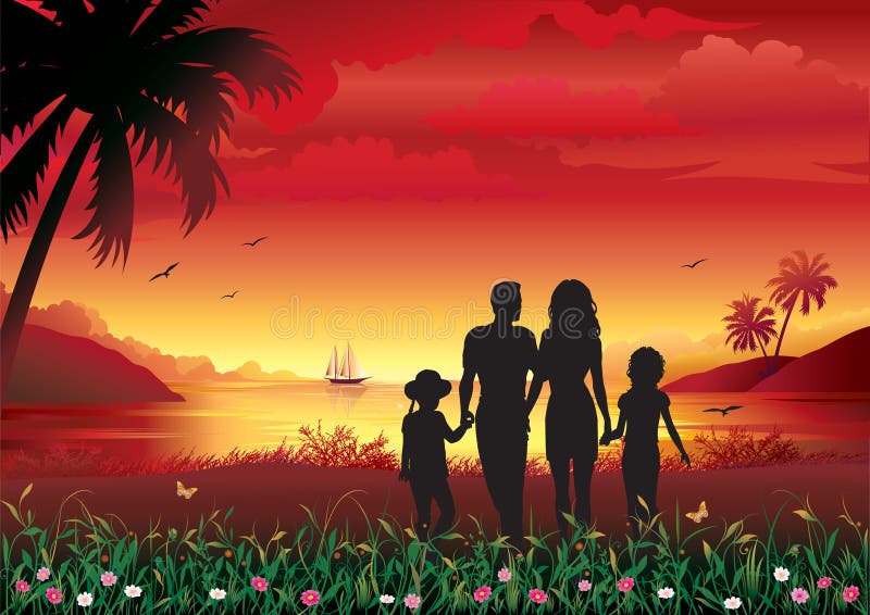 siluetta della famiglia royalty illustrazione gratis siluetta della famiglia royalty illustrazione gratis