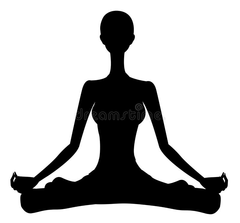 Siluetta della ragazza di yoga royalty illustrazione gratis Siluetta della ragazza di yoga royalty illustrazione gratis