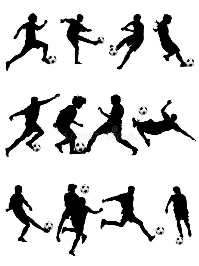 Siluetta di calcio royalty illustrazione gratis Siluetta di calcio royalty illustrazione gratis