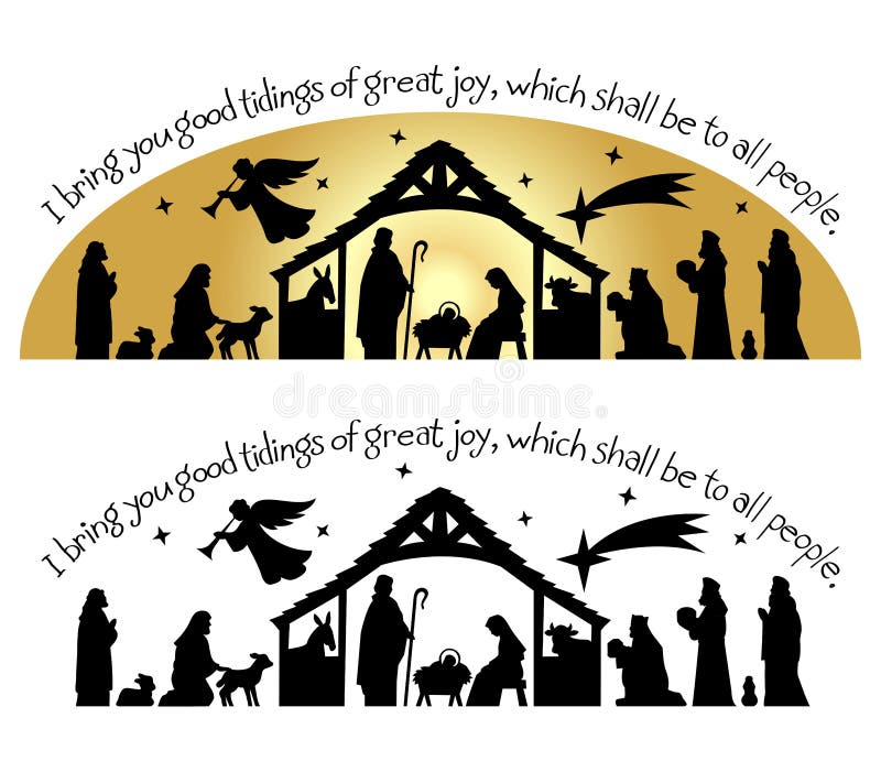 Siluetta di natale di natività royalty illustrazione gratis