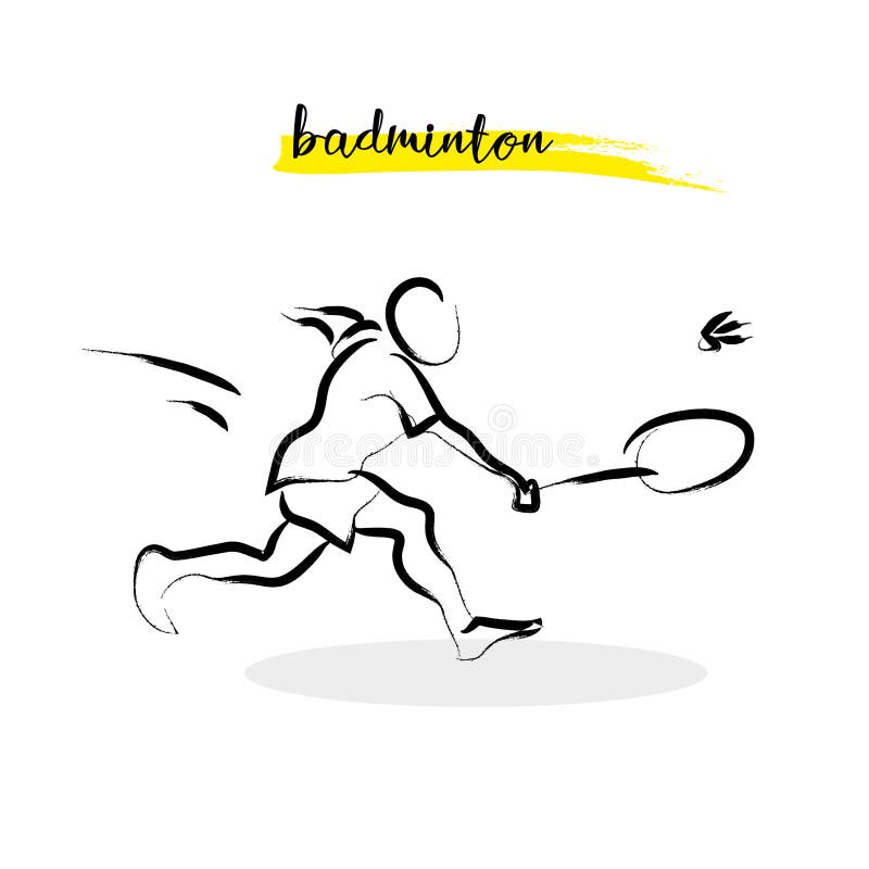 Siluetta disegnata a mano dell'atleta di sport di vettore isolata illustrazione vettoriale Siluetta disegnata a mano dell'atleta di sport di vettore isolata illustrazione vettoriale