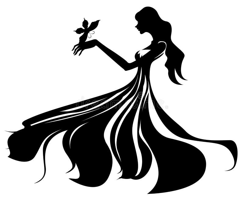 Silhouette femminile illustrazione di stock