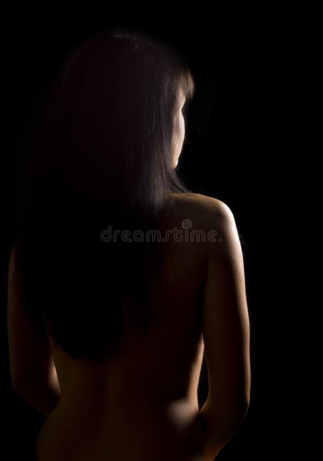 Siluetta femminile nuda immagine stock Siluetta femminile nuda immagine stock
