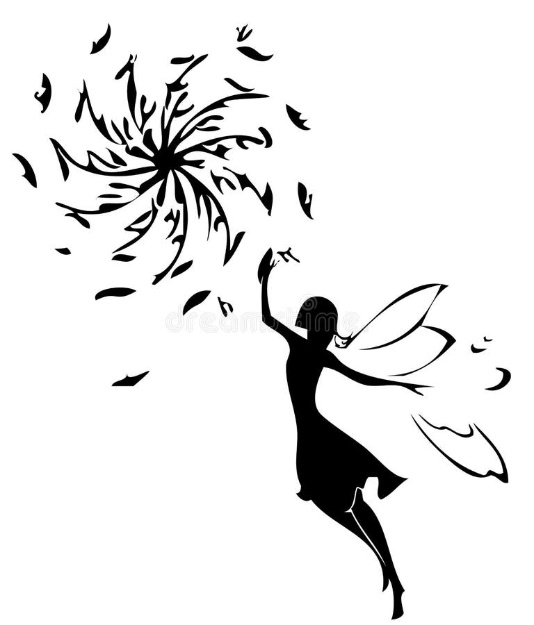 Sagoma di fata royalty illustrazione gratis