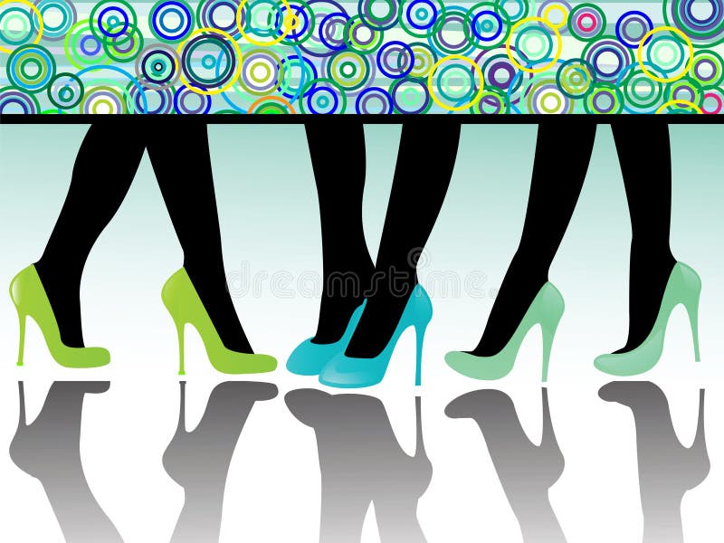 Siluetta sexy dei piedini ed alti talloni royalty illustrazione gratis