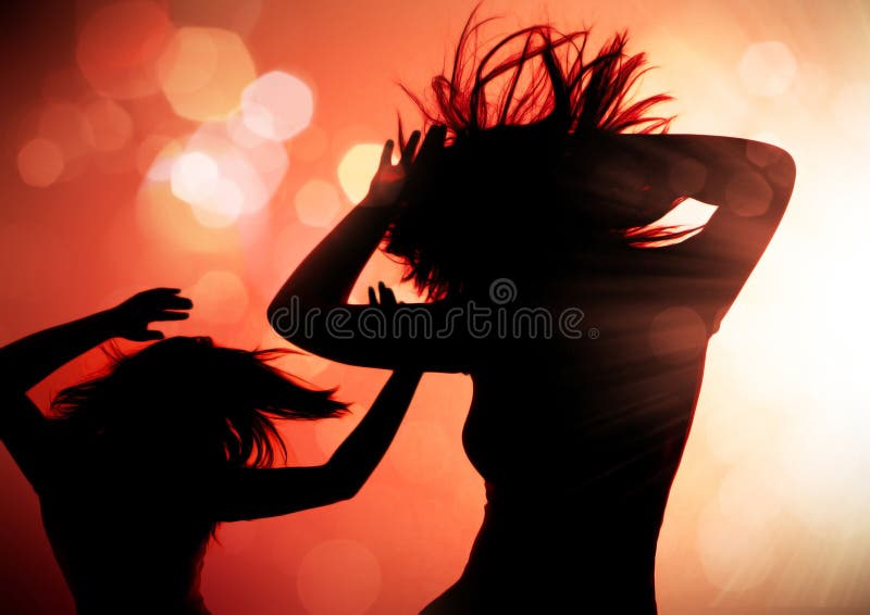Siluette 1 di Dancing fotografie stock Siluette 1 di Dancing fotografie stock