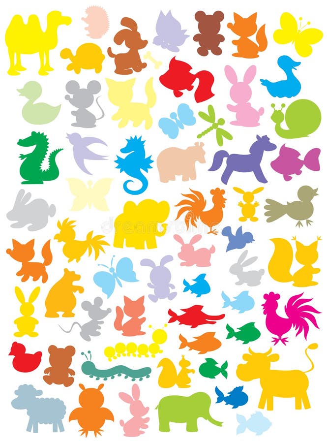 Siluette degli animali illustrazione vettoriale Siluette degli animali illustrazione vettoriale