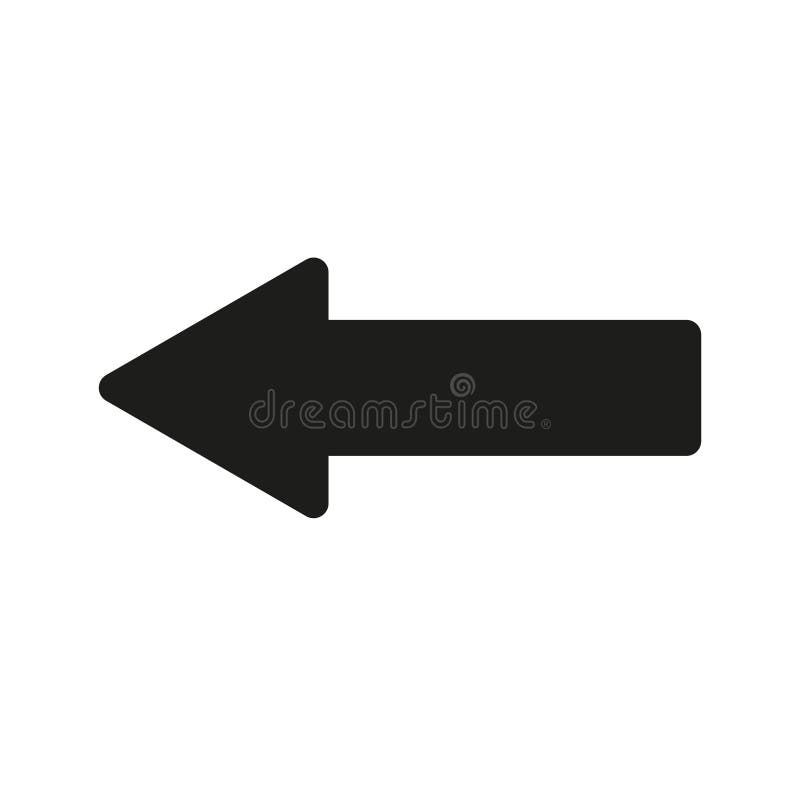 Siluetă săgeată stânga-vector royalty free illustration