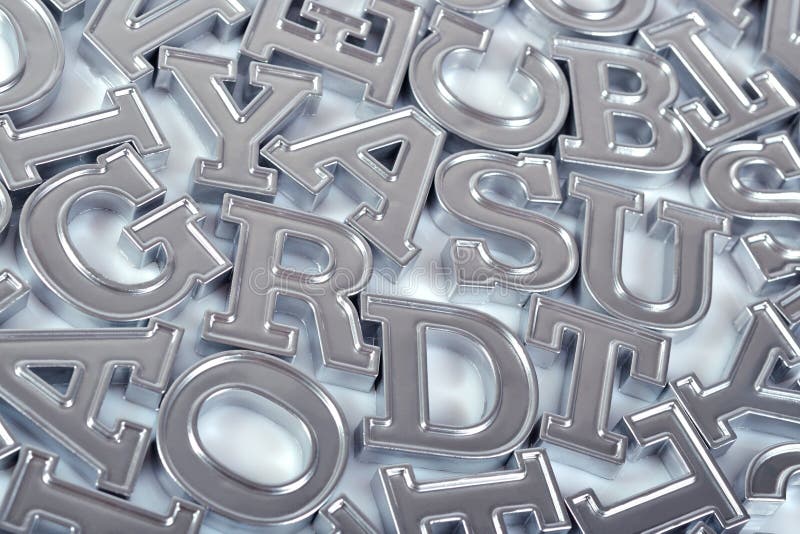 Silver Alphabet Letters As Background Stock Illustration Illustration
