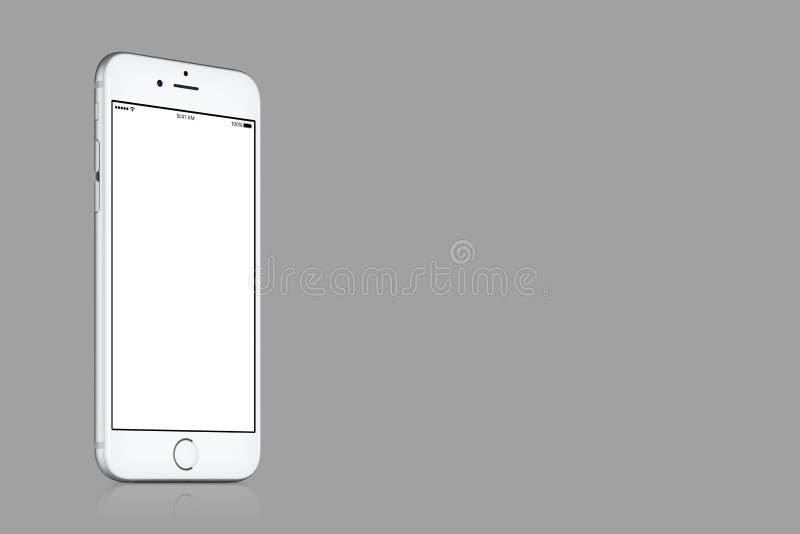 Silver Apple IPhone X Back Side Front View Isolated on White Background