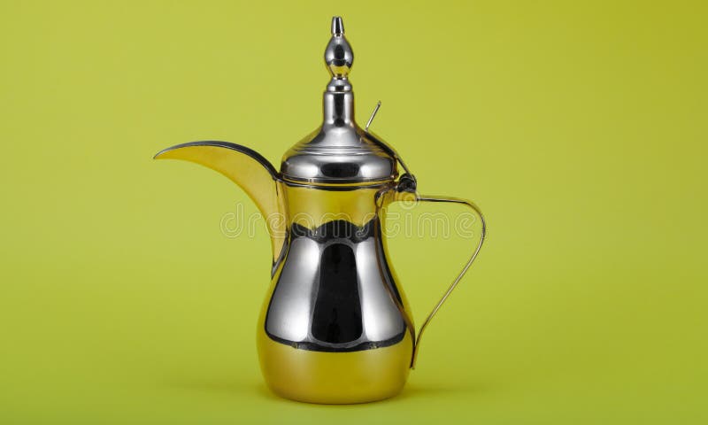 Silver Arabian coffee pot stock photos Silver Arabian coffee pot stock photos