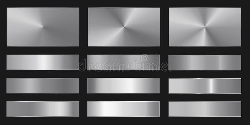 Silver background texture vector icon seamless pattern. Light, realistic, elegant, shiny, metallic and silver gradient stock illustration