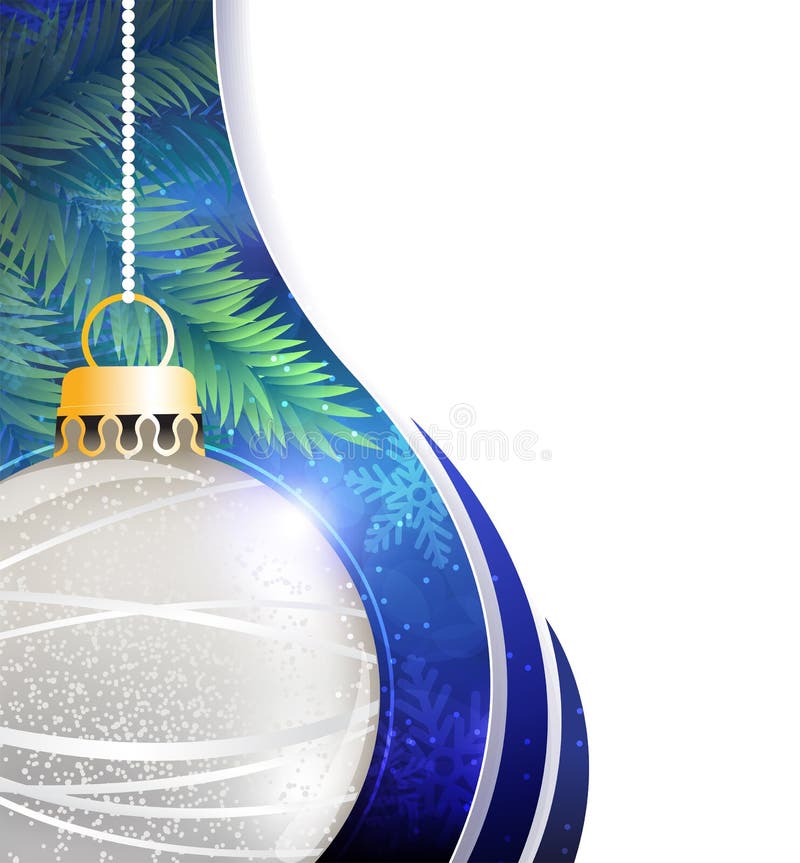 Silver Ball Christmas Tree Decoration Stock Vector Illustration of
