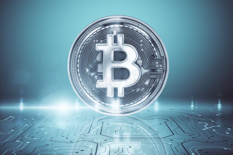 Silver bitcoin background stock illustration. Illustration of crypto ...