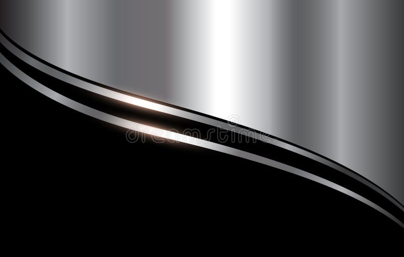 Silver black metal background with silver shiny metallic texture royalty free illustration