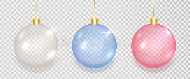 Blue and Pink Glass Ornaments with Silver Metallic