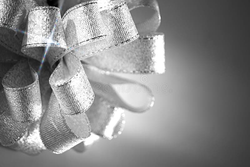 Silver bow royalty free stock image Silver bow royalty free stock image