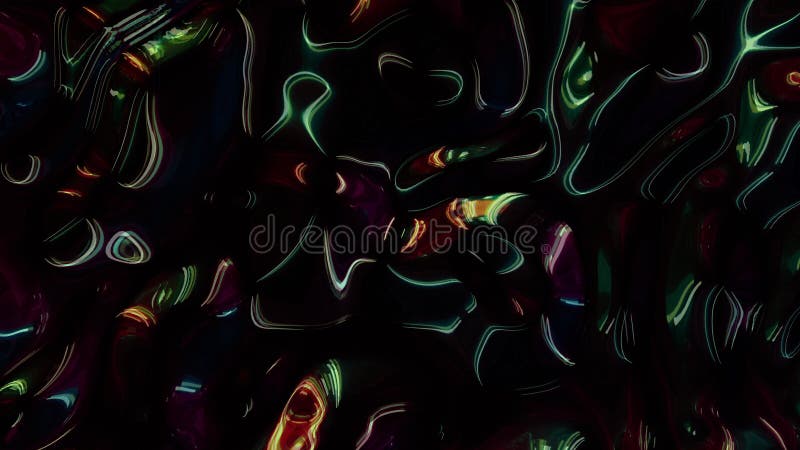 Silver and bronze colored iridescent metallic foil animated texture for abstract background. Smooth moving waves flow royalty free illustration