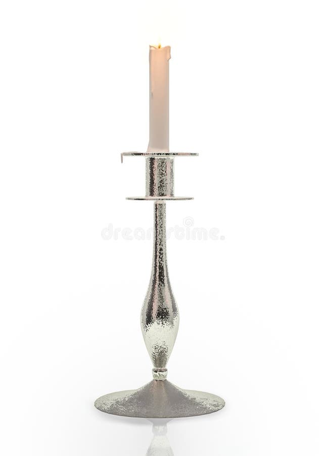 Silver candlestick stock image. Image of culture, decorative 45385699