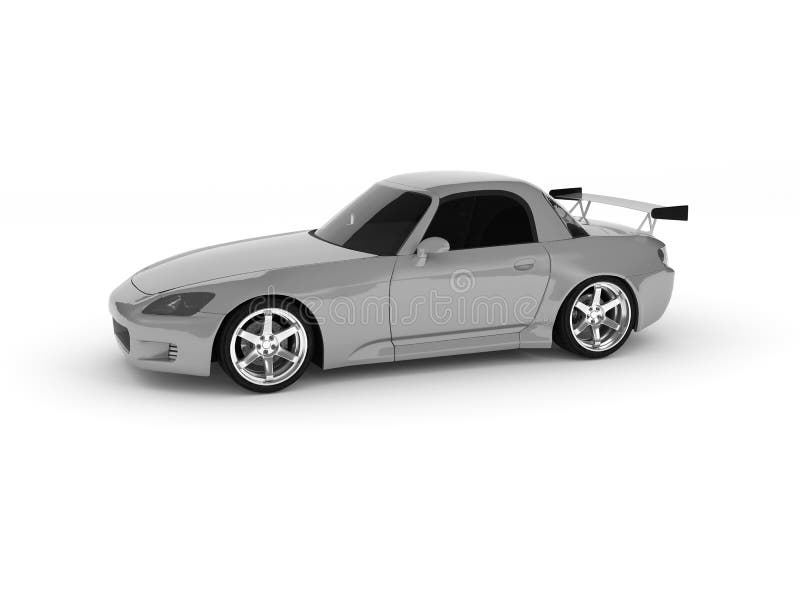 Silver car stock illustration. Illustration of performance 13391713