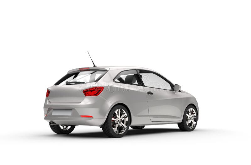 Small Silver Car Stock Illustrations 371 Small Silver Car Stock