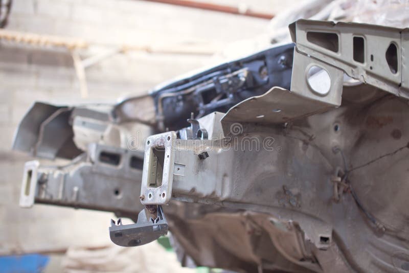 Silver car repair body kit stock image. Image of repairing 56107271