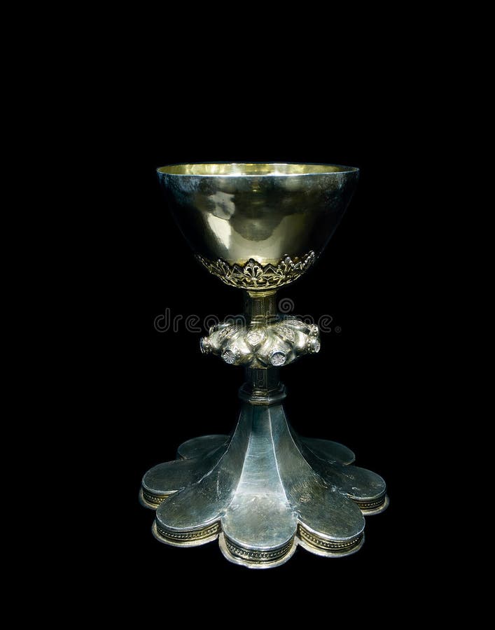 Silver wine chalice stock image. Image of gray, isolated - 2043251