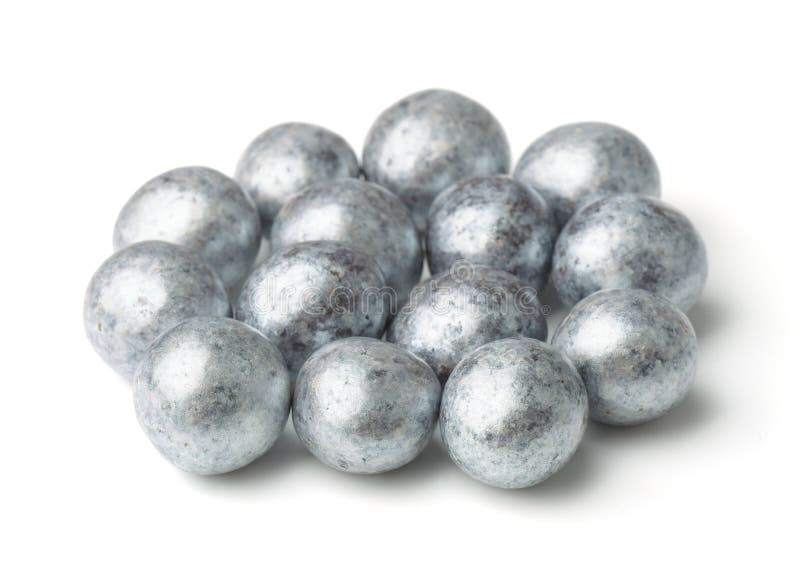 Silver chocolate balls royalty free stock photo