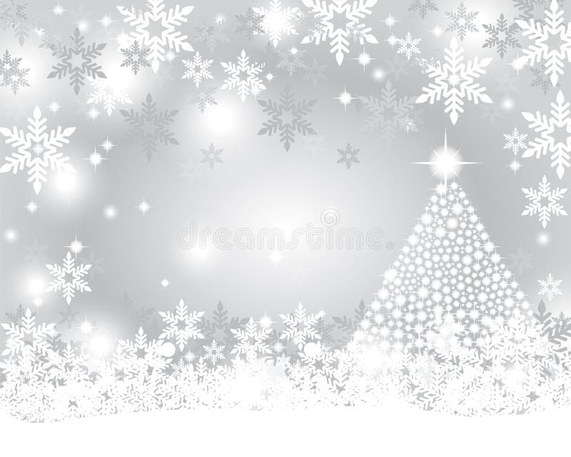 Silver White Snowflakes Background Stock Illustration - Illustration of  abstract, cold: 45901087