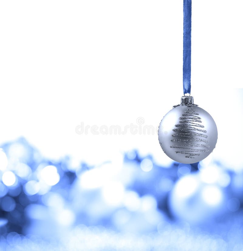 Silver Christmas ball royalty free stock photography Silver Christmas ball royalty free stock photography