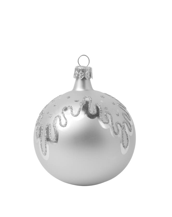 Silver christmas ball stock photo. Image of balls, ornate 3726330