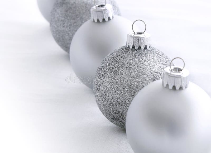Silver Christmas Balls stock photo. Image of christmas 6370646