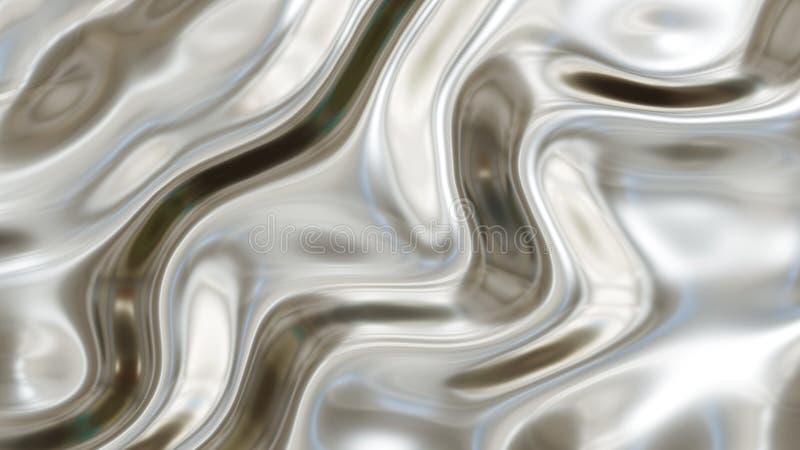 Chrome Liquid Texture. Art Abstract Metallic Waves. Fluid Monochrome ...