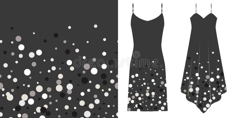 Silver circles seamless pattern. Underwear concept. Horizontally seamless