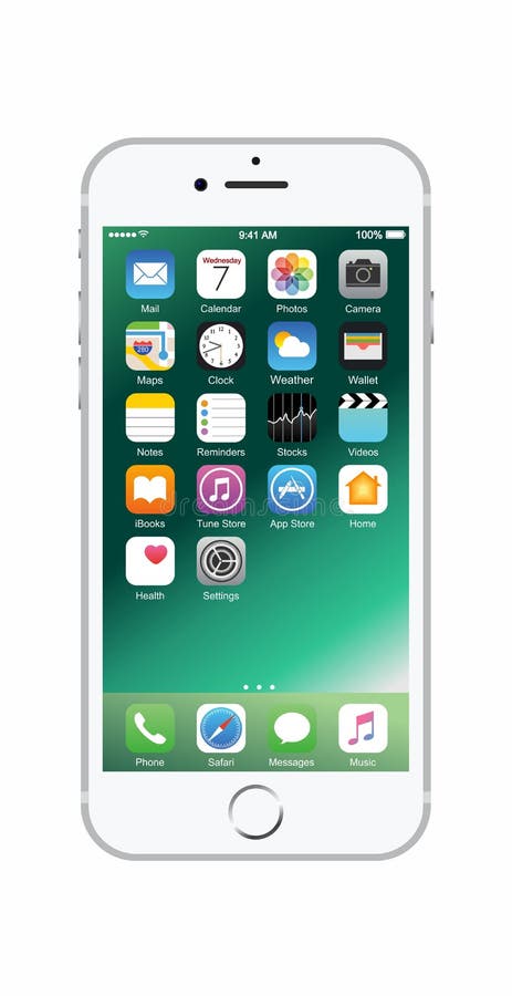 New silver-colored iPhone 7. Iphone screen recording stock images, royalty-free photos and pictures