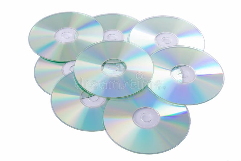 Silver Compact Discs stock photos