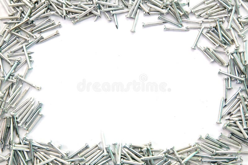 Screws and nails frame stock photo. Image of tools, screws 3591126