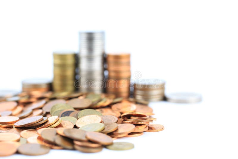 Silver and copper coins stock image. Image of bronze - 95803645