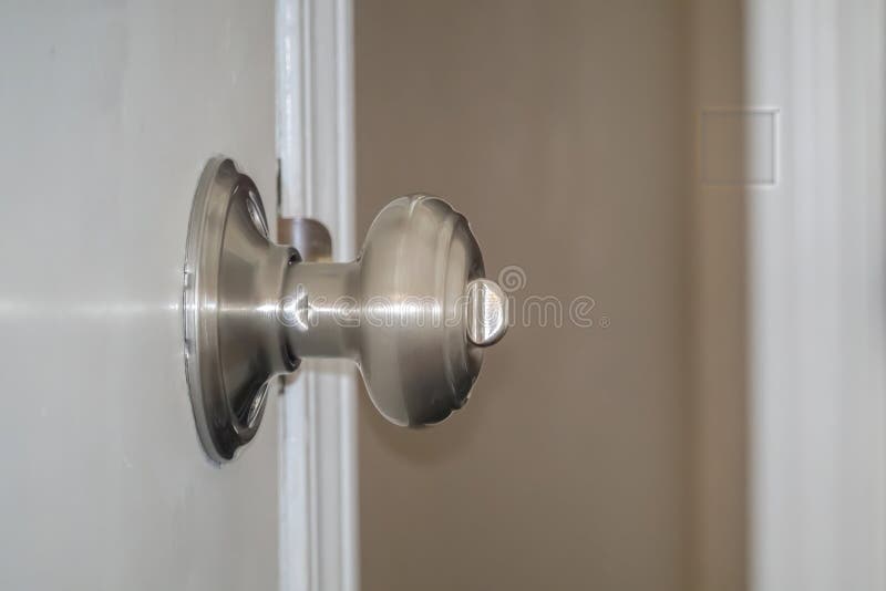 A Silver Door Handle at House Entrance Stock Photo Image of house