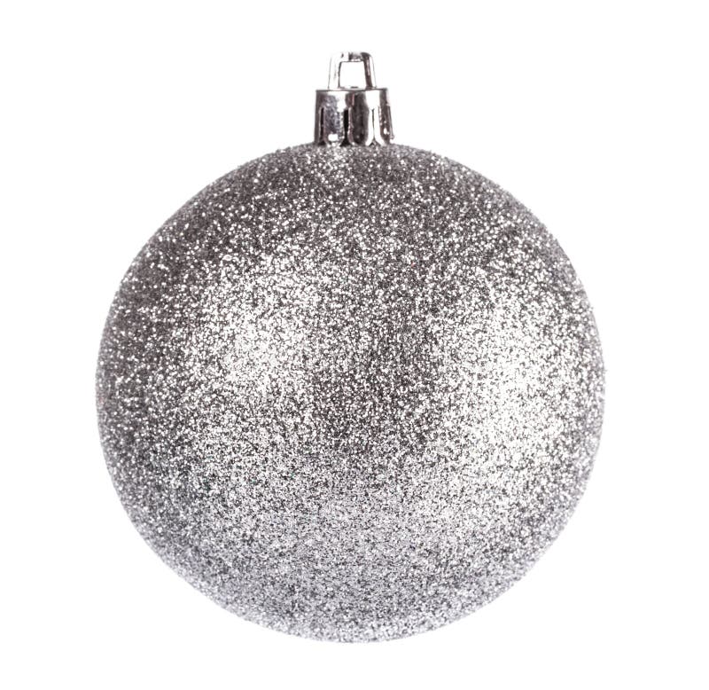 Silver dull christmas ball stock photo. Image of bright 35309528