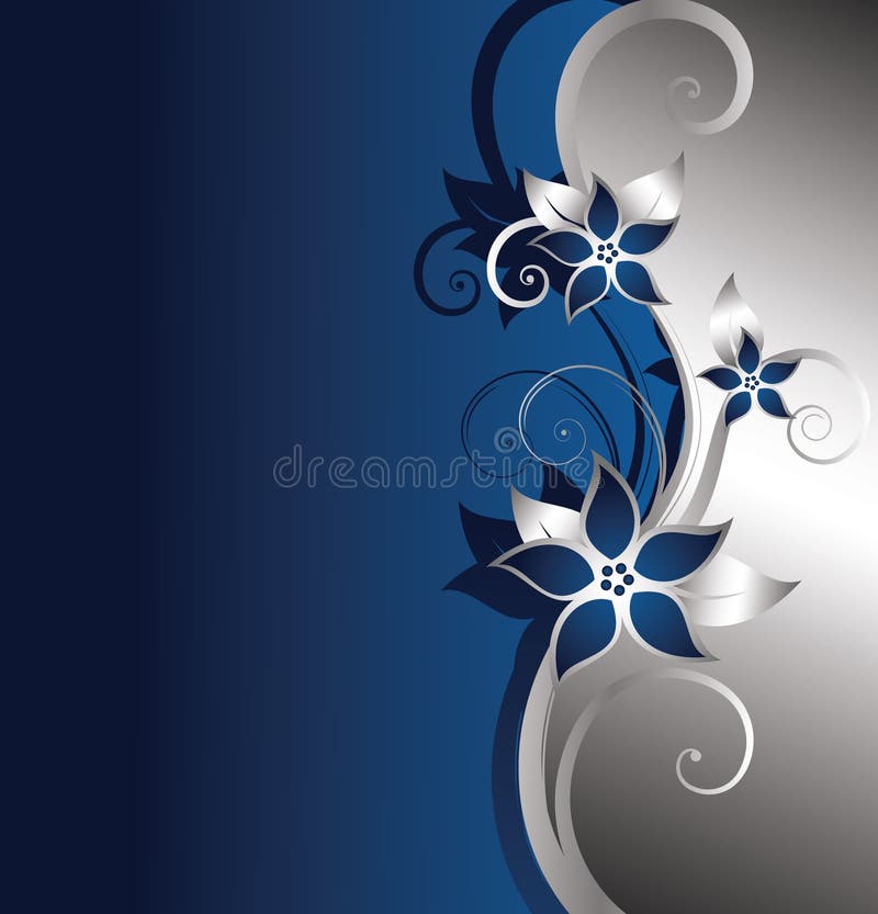 Silver floral background