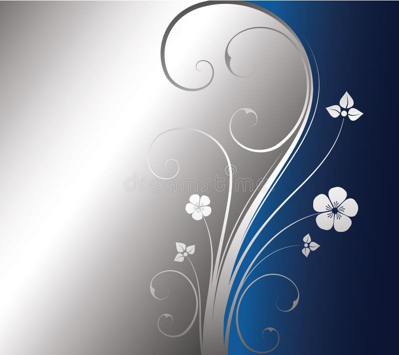 Silver floral background