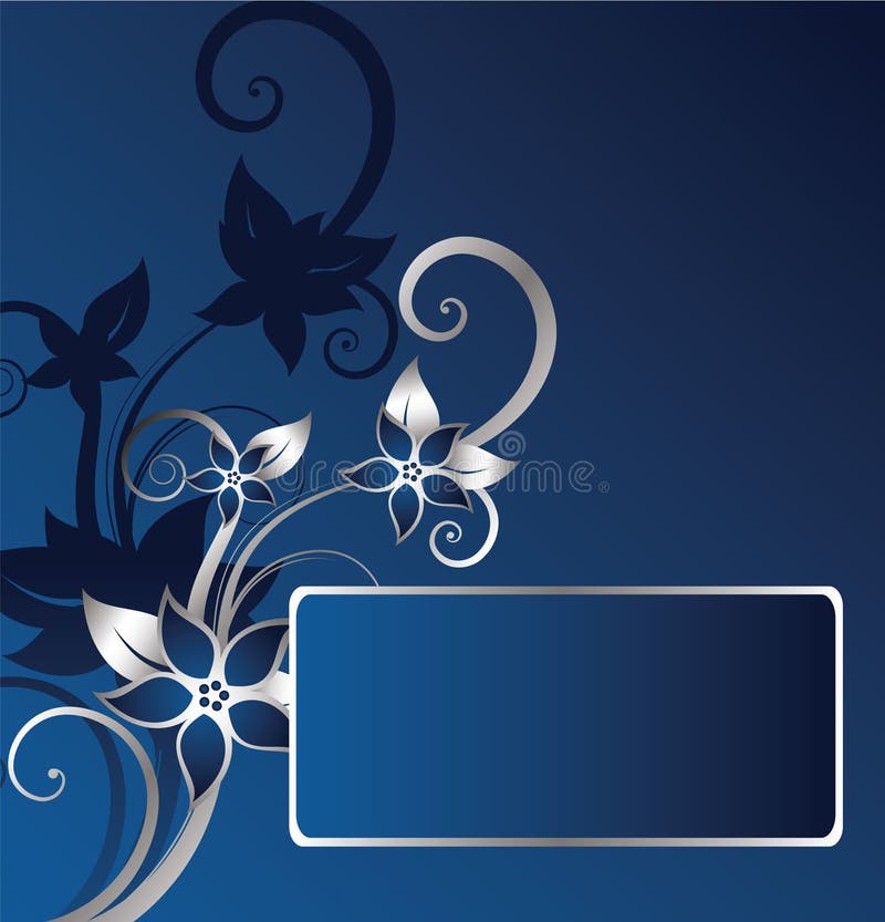 Silver floral frame