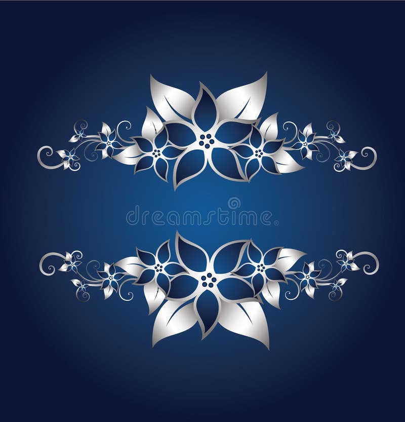 Silver Floral Frame Picture. Image 8525745