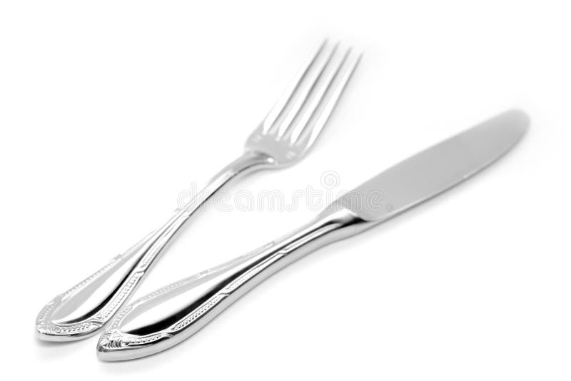 Silver Fork and Knife stock photography Silver Fork and Knife stock photography
