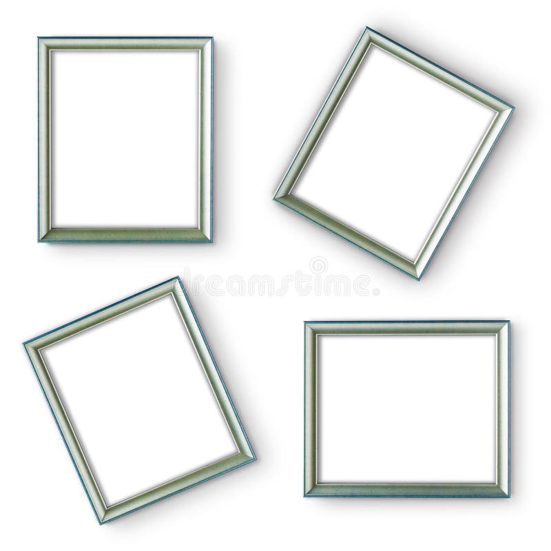 Stack of Instant Photo Frames, Isolated on White Background Stock Image