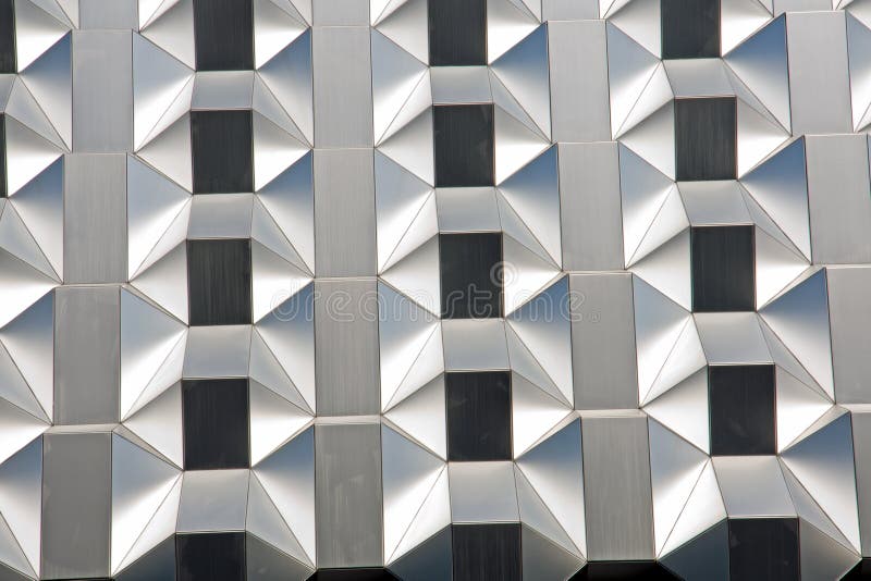 Silver futuristic facade stock image. Image of dresden - 20370085