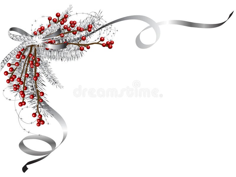 Silver garland stock vector. Image of jewelry, decorative 34570459