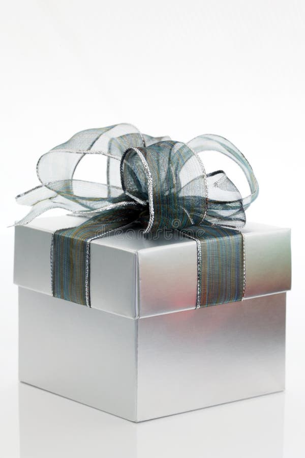 Metallic Silver Gift Box 