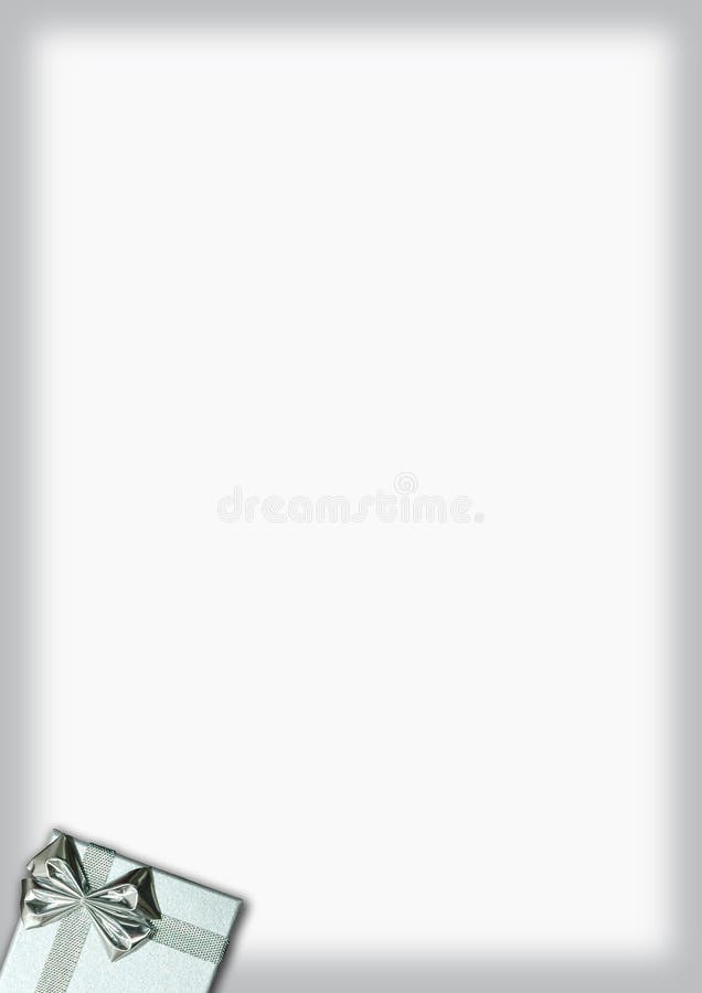 Free Silver Gift Box Frame Royalty Free Stock Images - 1521639